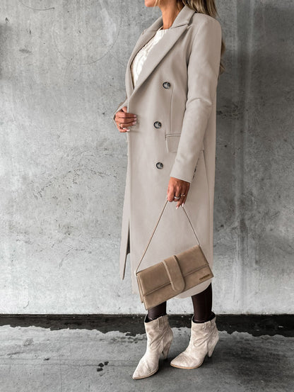 Long Sleeve Lapel Coat