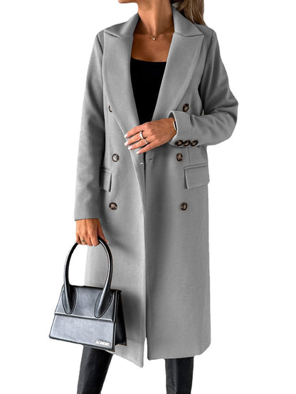 Long Sleeve Lapel Coat