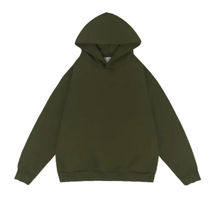 Men's Loose Fit Solid Color Sport Pullover Hoodie