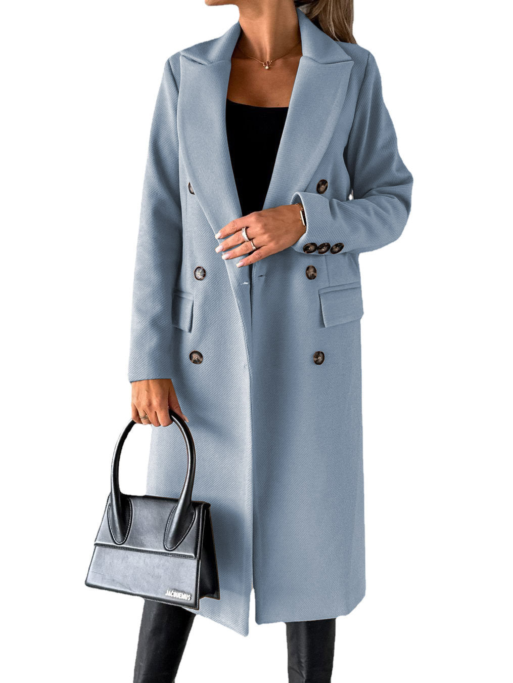 Long Sleeve Lapel Coat