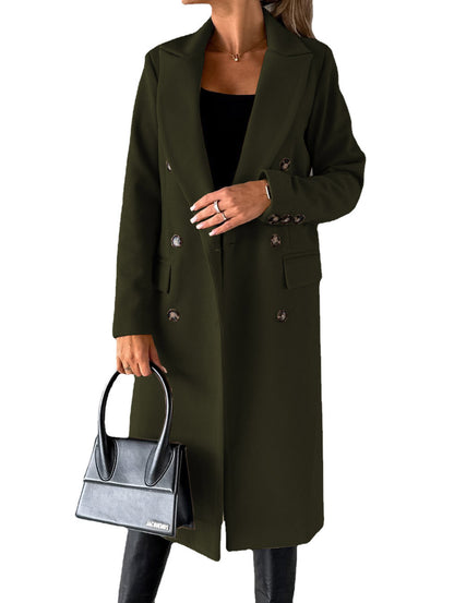 Long Sleeve Lapel Coat