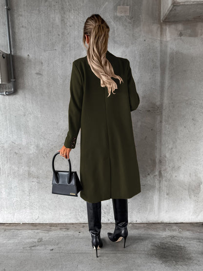 Long Sleeve Lapel Coat