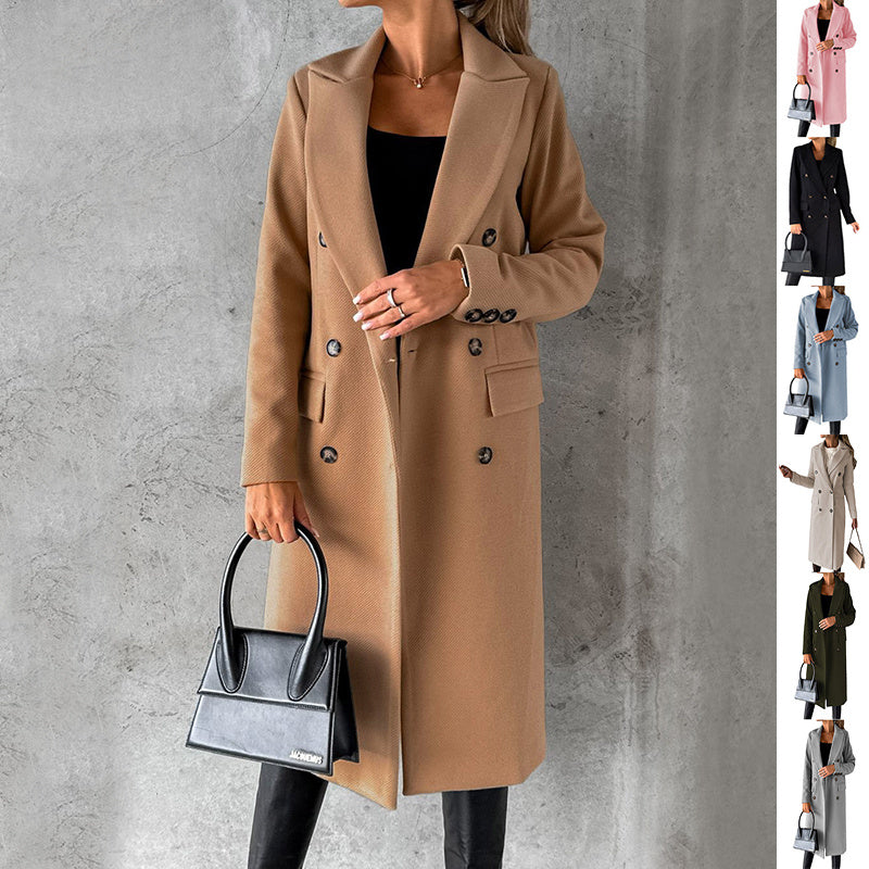 Long Sleeve Lapel Coat