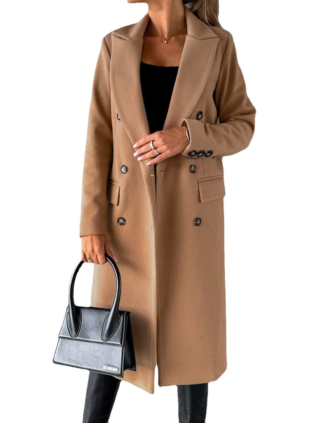 Long Sleeve Lapel Coat