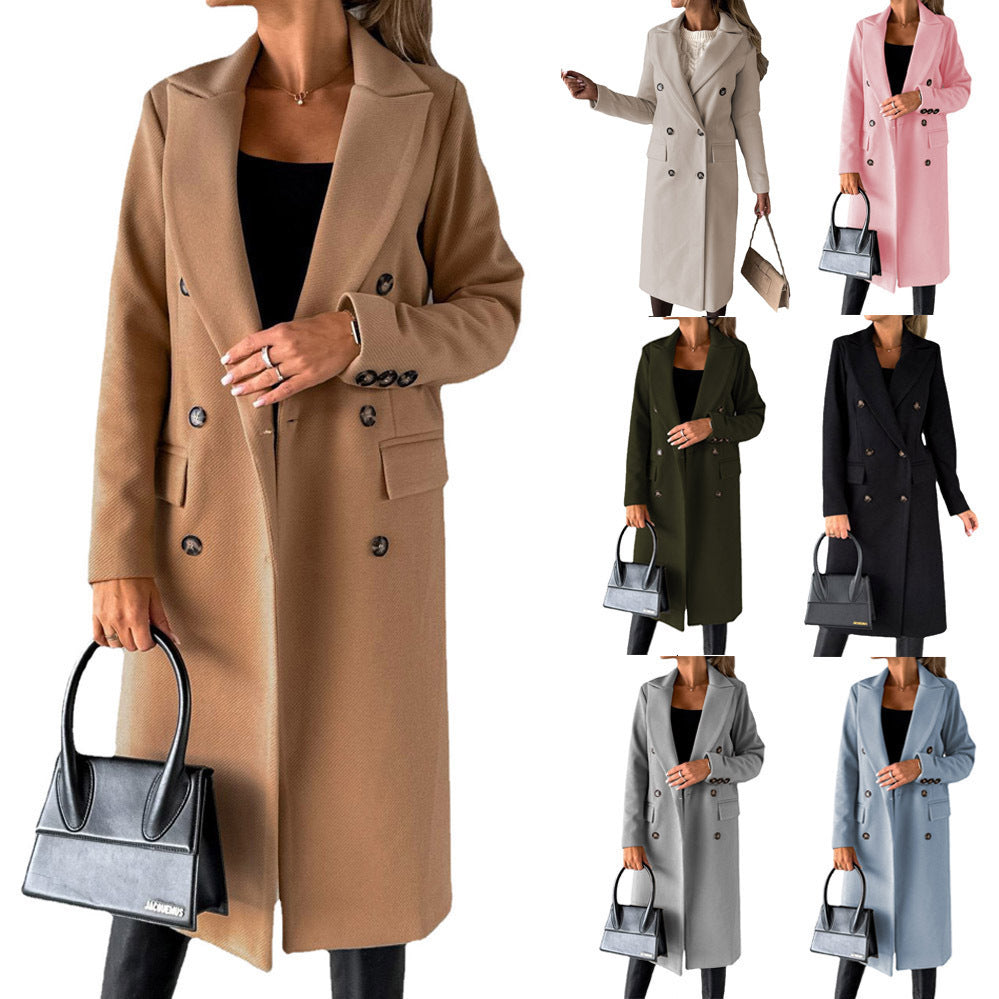 Long Sleeve Lapel Coat